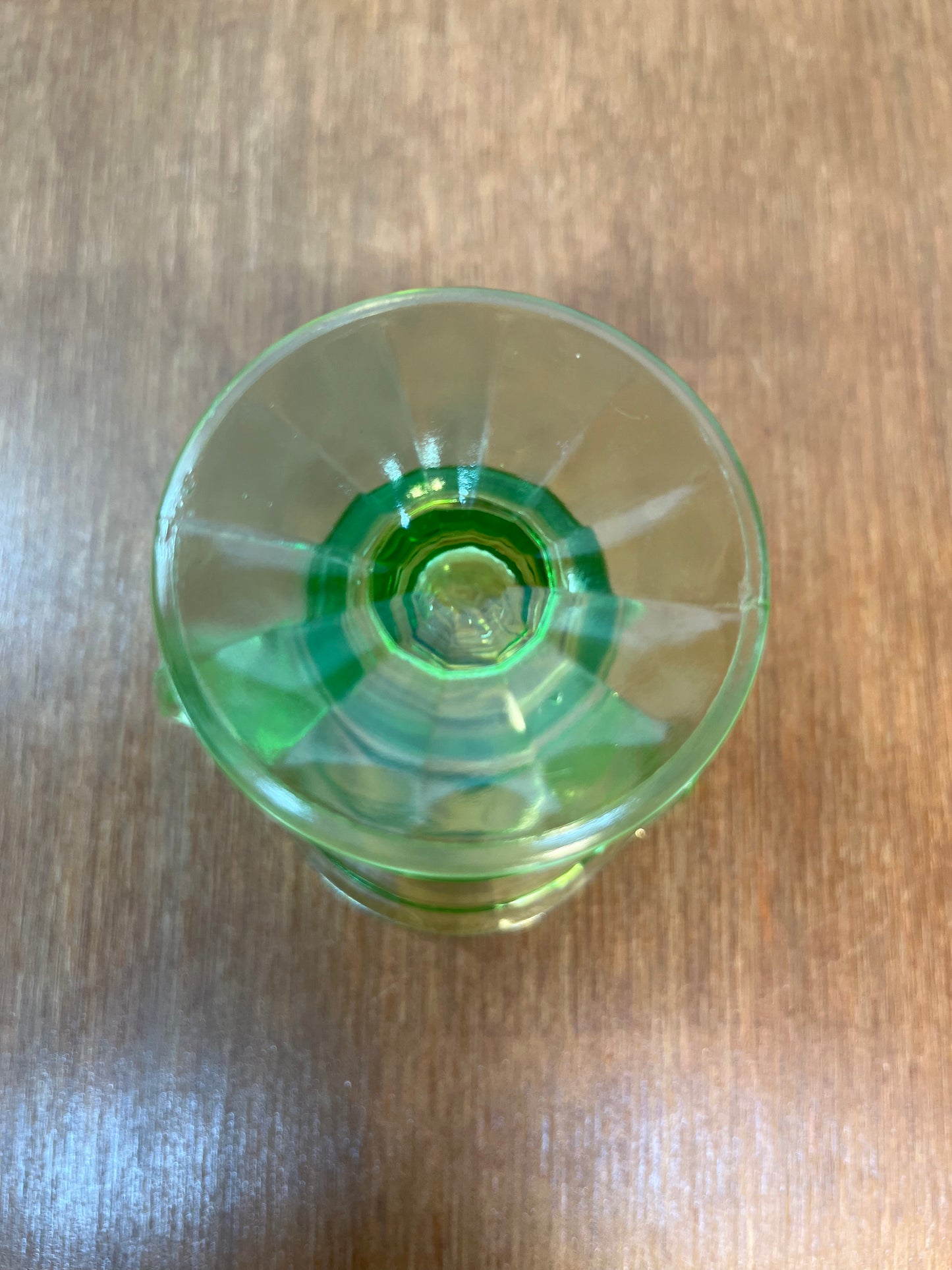 Vintage Clear Uranium Glass Creamer