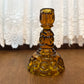 Vintage Amber L.E. Smith Moon And Star Candle Holder