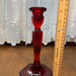 Vintage Amberina Deep Red Candle Holder