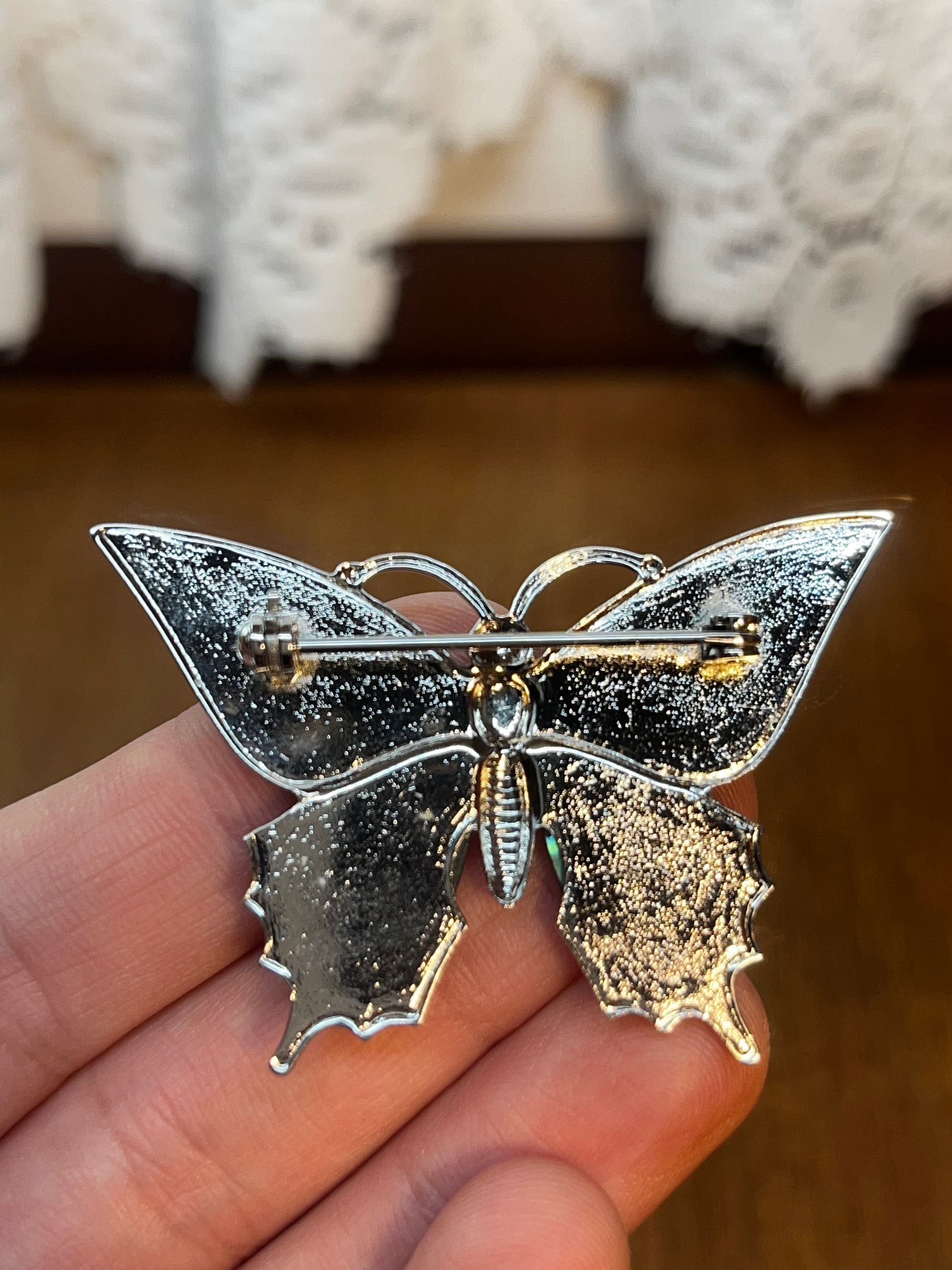 Vintage Blue Butterfly Brooch