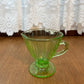 Vintage Panel Pattern Uranium Glass Cream And Sugar Set