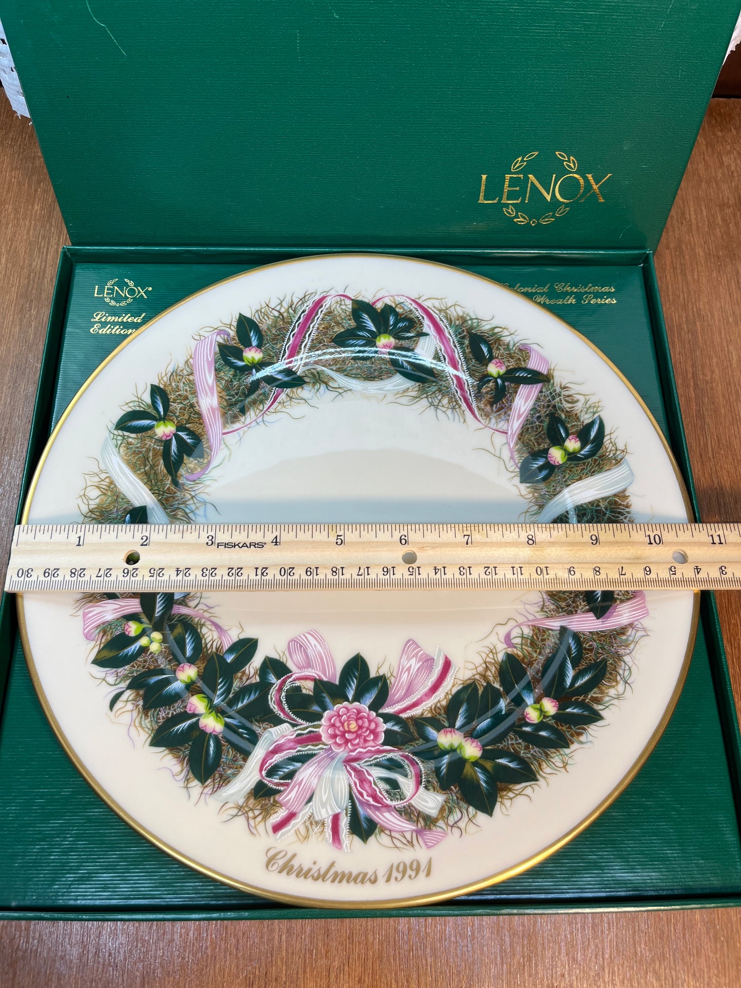 Vintage Collectible Colonial Wreath Series Limited Edition Lenox 1991 Decorative Plate