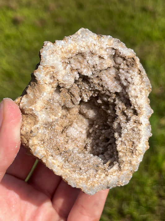 Beautiful Natural Brown & Clear Crystal Geode