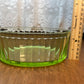 Vintage Uranium Glass Oval Ribbed Dish