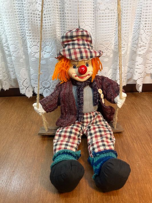 Vintage Clown On A Swing