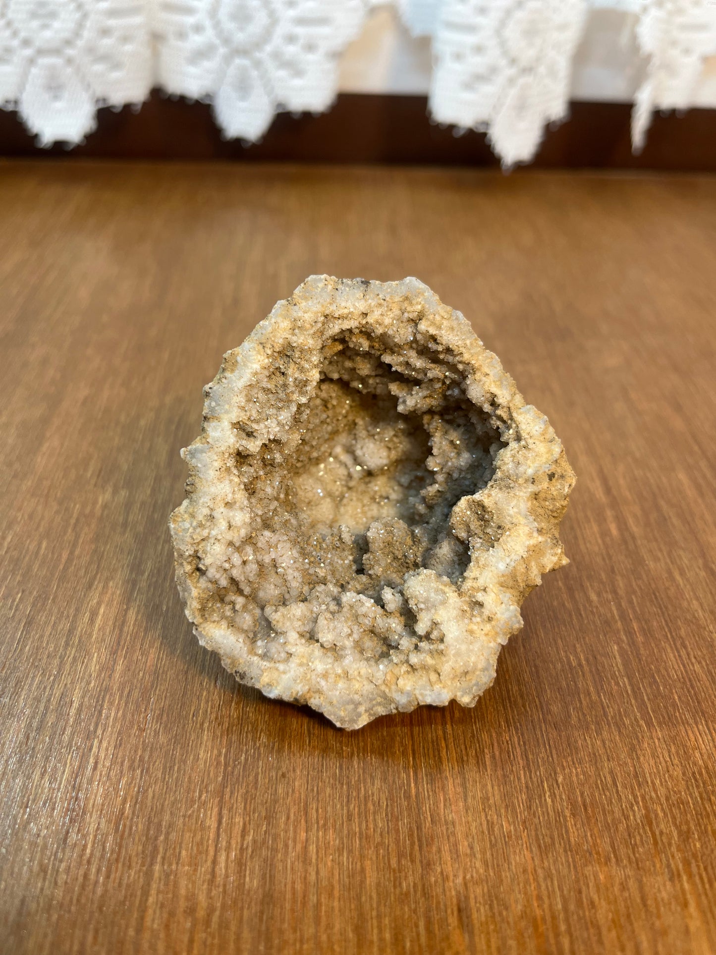 Beautiful Natural Brown & Clear Crystal Geode