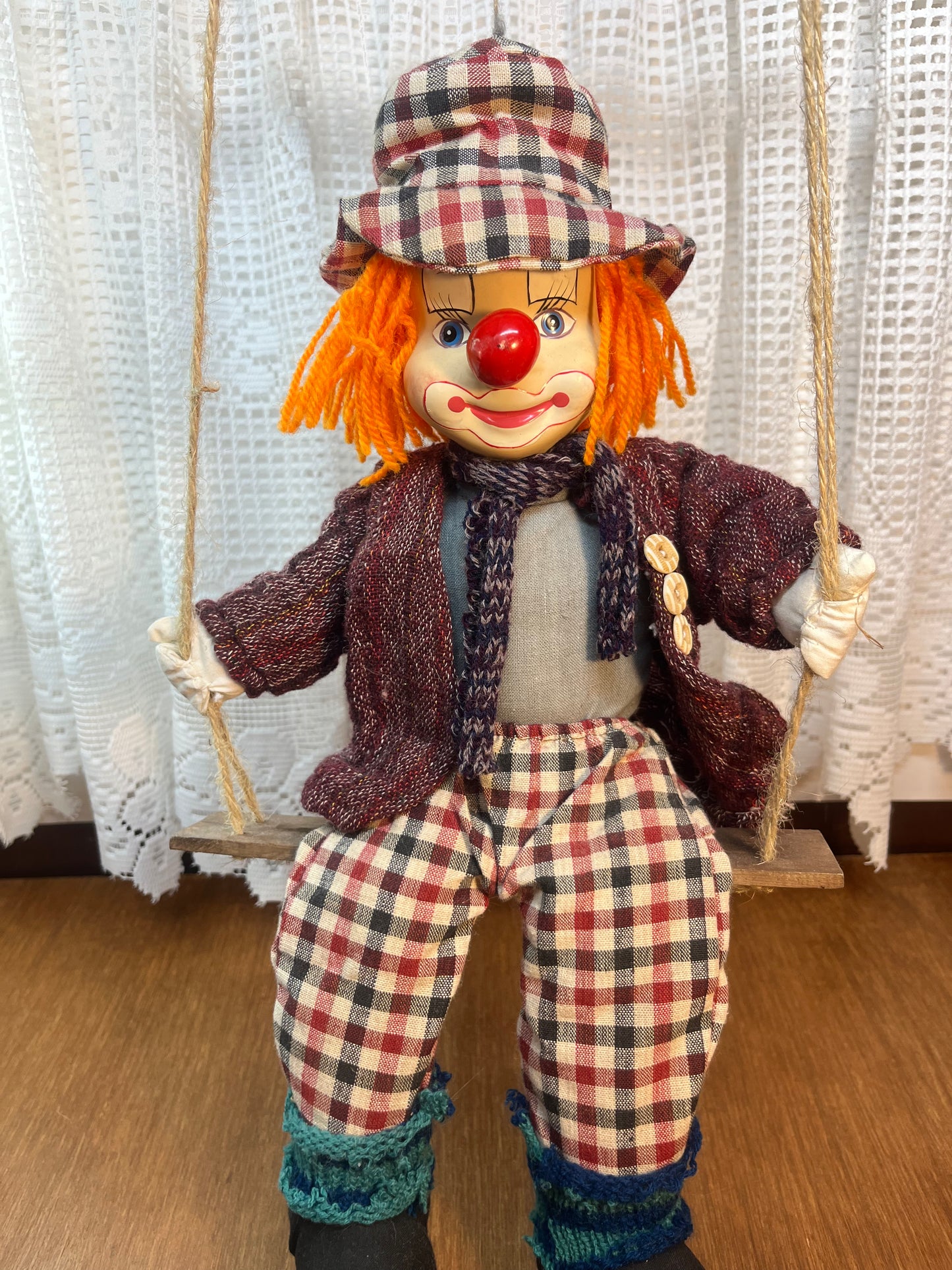 Vintage Clown On A Swing