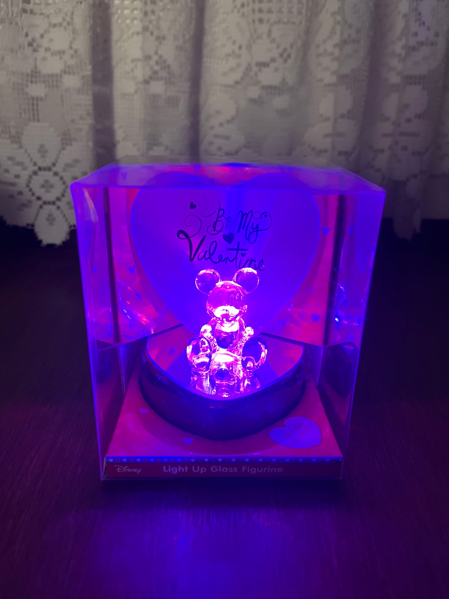 Light Up Valentines Day Disney Mickey Mouse Figurine