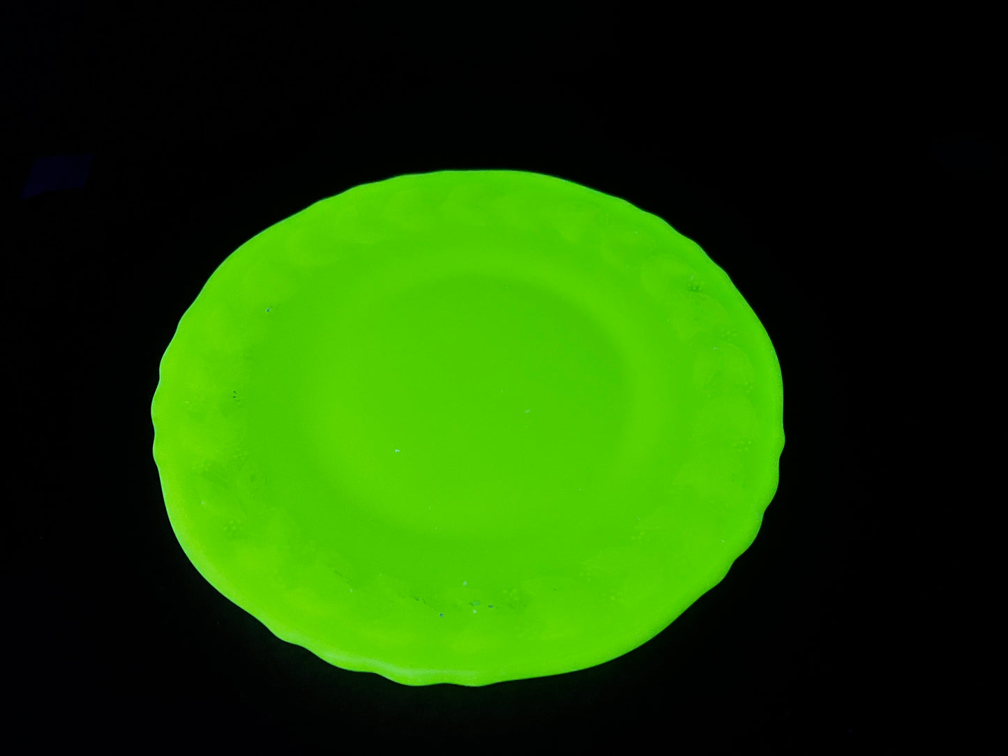 Early 1900’s McKee Milk Glass/Uranium Glass Leaf Plate