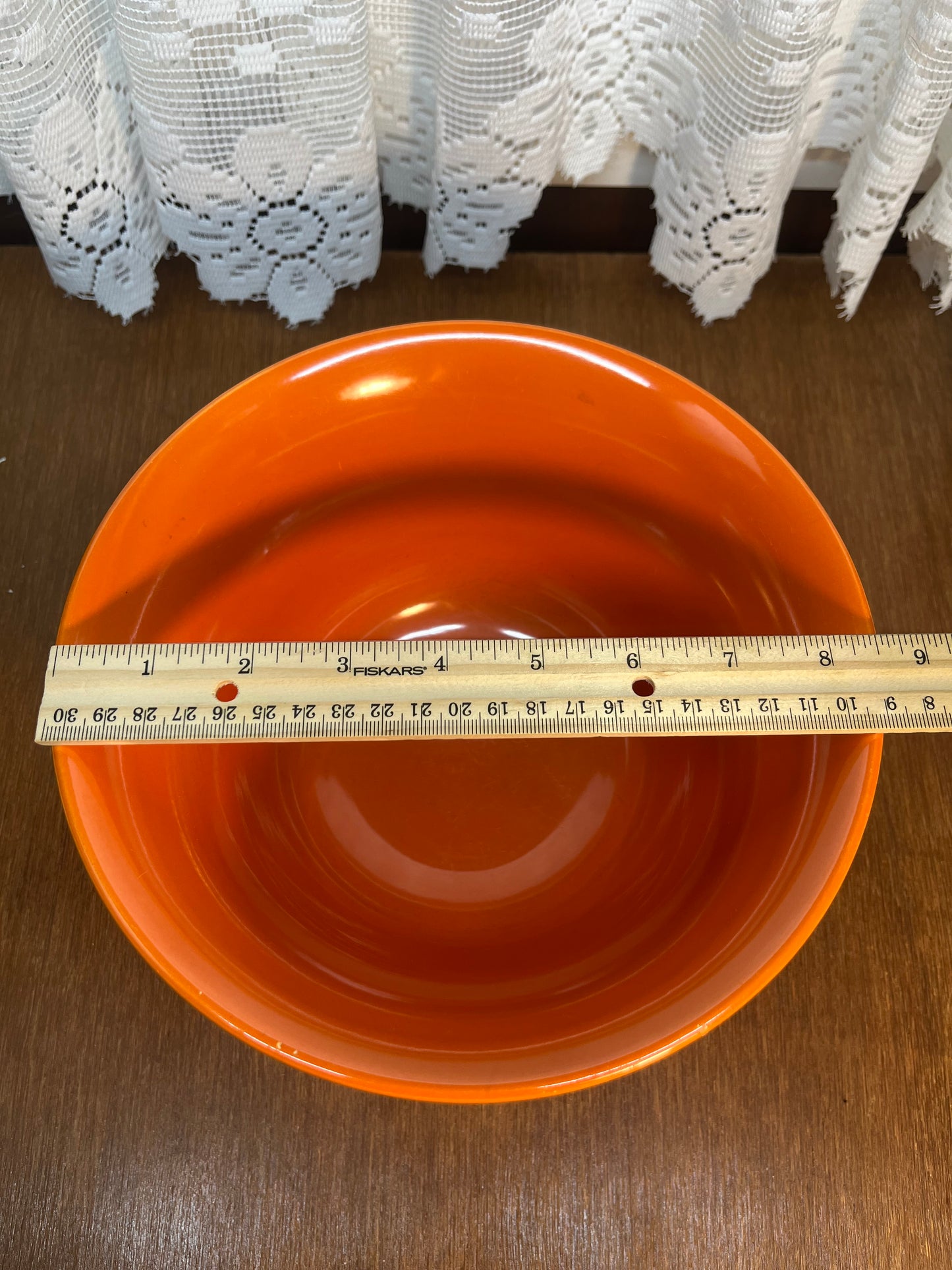 Vintage Hall Radiant Ware Atomic Orange Mixing Bowl