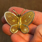 Vintage Gold Tone Mesh Butterfly Brooch