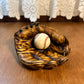 Antique Decorative Baseball Mitt & Baseball Figurine