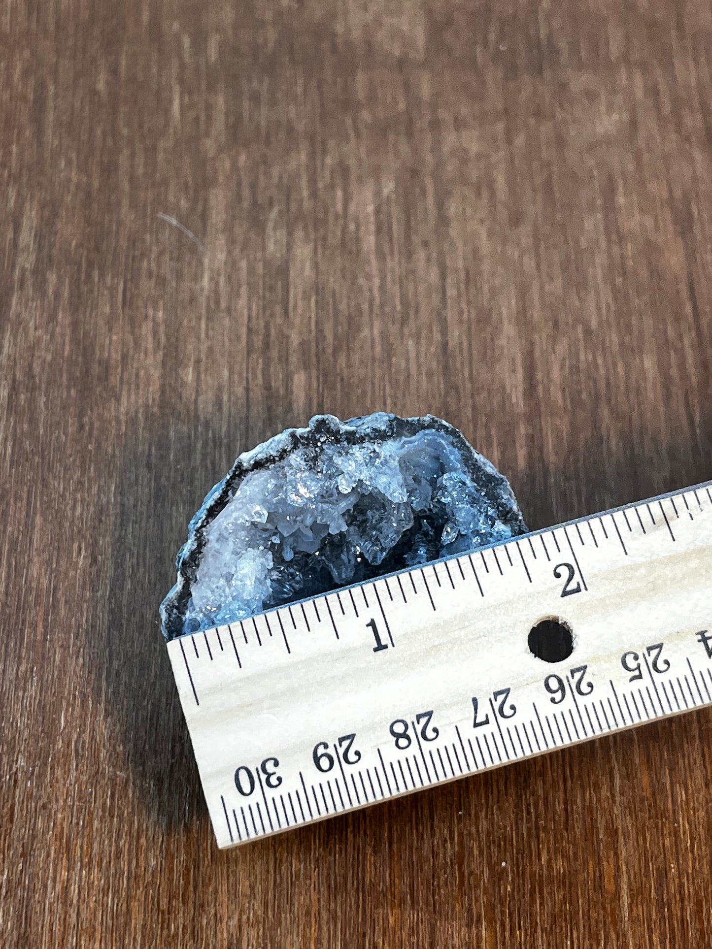 Gray Geode Filled With White Crystals