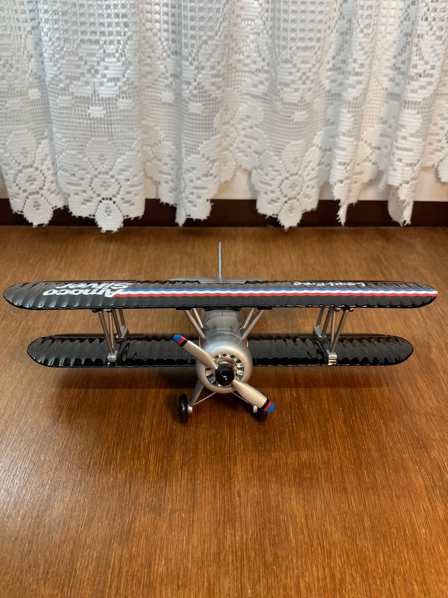 Collectible Amoco Silver Die-cast Plane