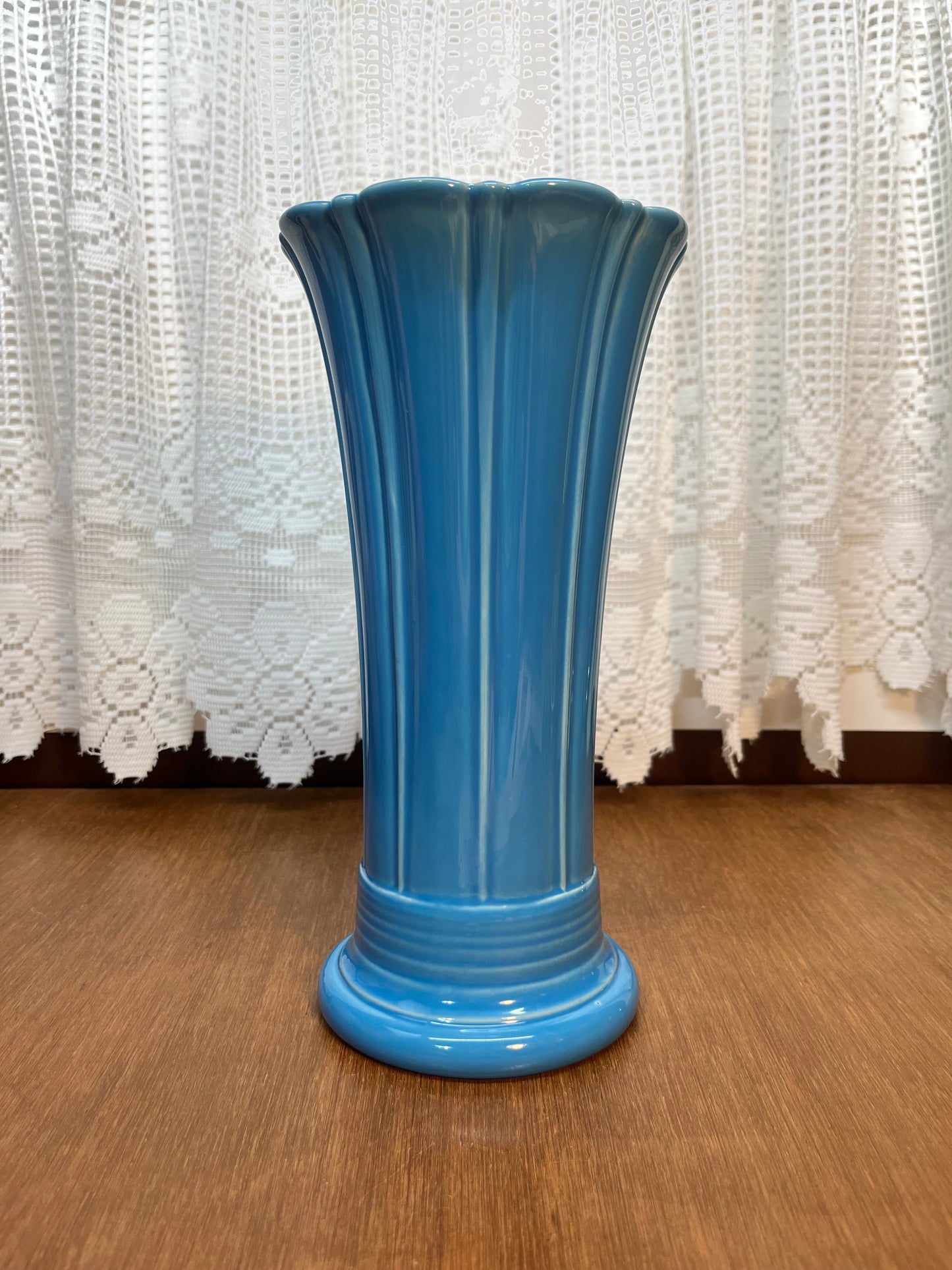 Turquoise Fiesta Ware Flared Vase