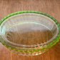 Vintage Uranium Glass Oval Ribbed Dish