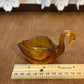 Vintage Small Amber Swan Trinket