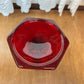 Vintage Amberina Deep Red Candle Holder