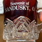 Vintage Collectible Ruby Stained Sandusky, Ohio Souvenir Glass