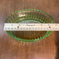 Vintage Uranium Glass Oval Ribbed Dish