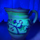 Vintage Uranium Glazed Tree & Apple Design Pitcher