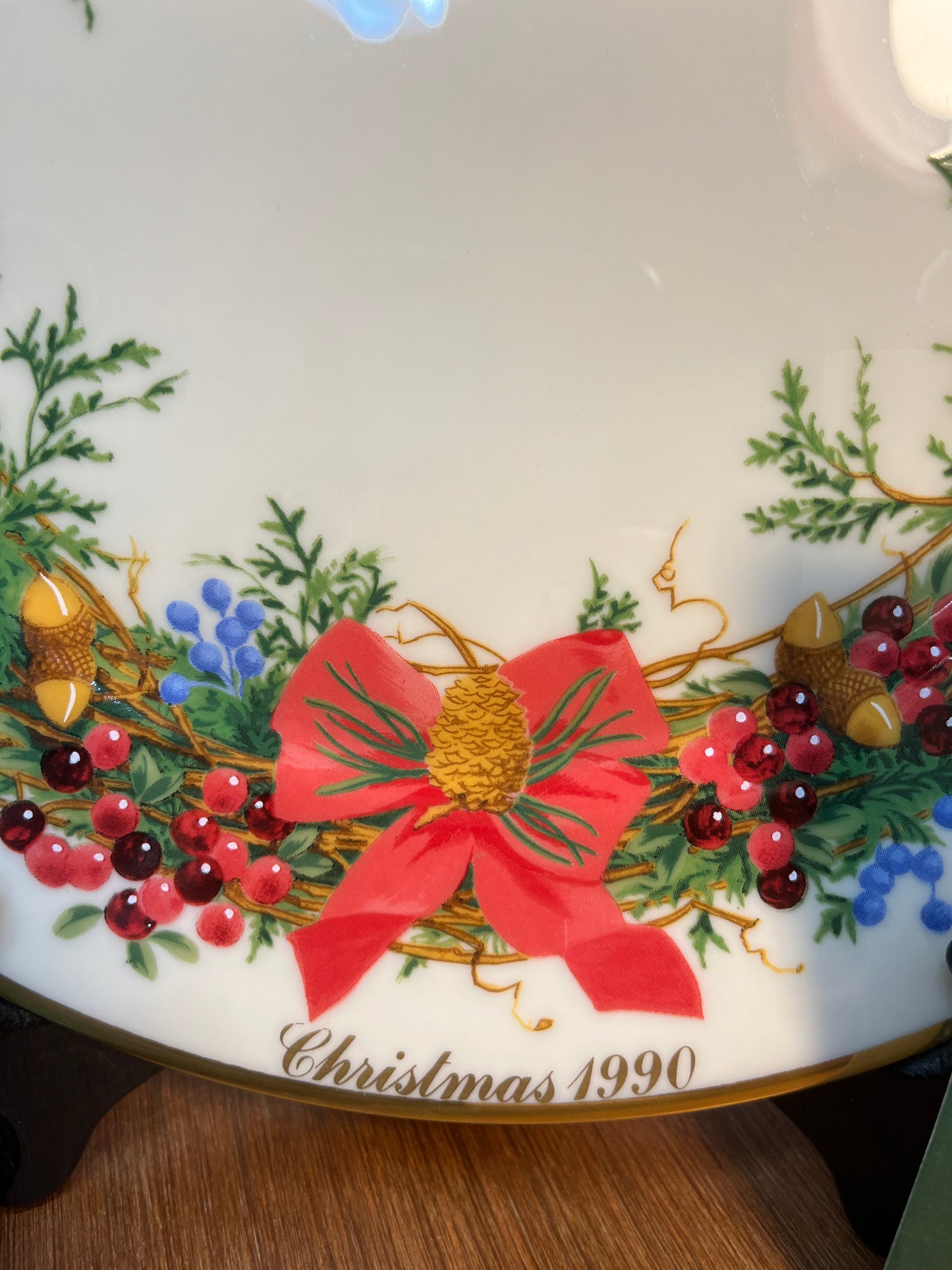 Vintage Collectible Colonial Wreath Series Lenox 1990 Decorative Plate