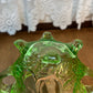 Vintage Sweet Pear Uranium Glass Cream And Sugar Set