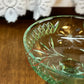 Vintage Uranium Floral Etched Pedestal Dish