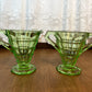 Vintage Uranium Indiana Glass Tea Room Cream And Sugar Set