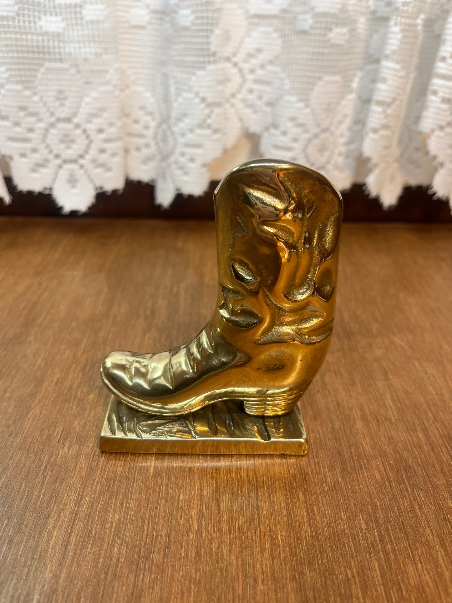 Brass Cowboy Boot