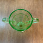 Vintage Uranium Indiana Glass Tea Room Cream And Sugar Set