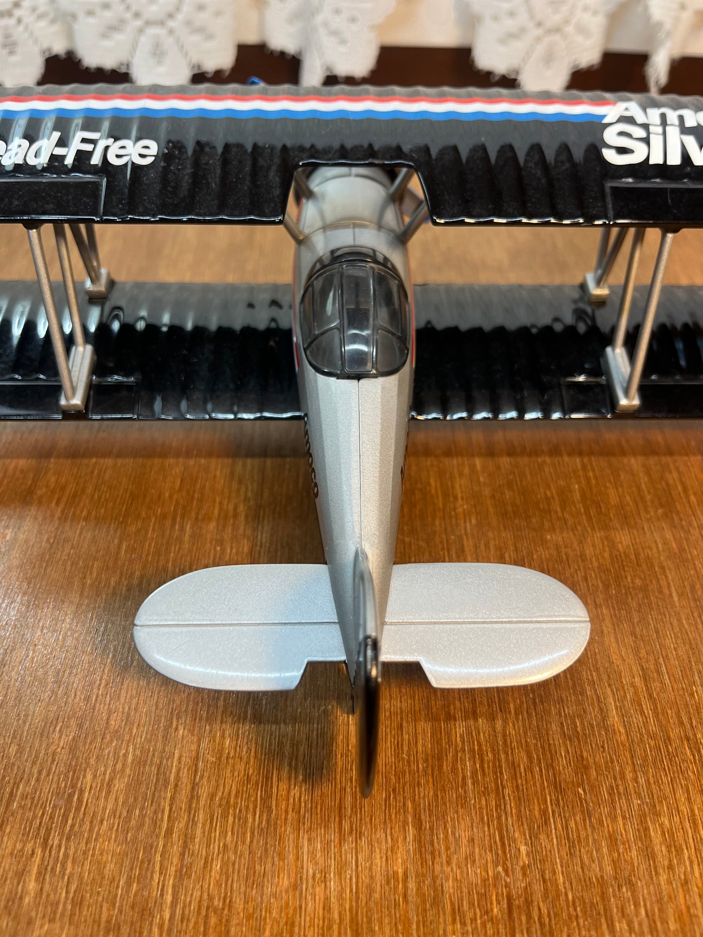 Collectible Amoco Silver Die-cast Plane