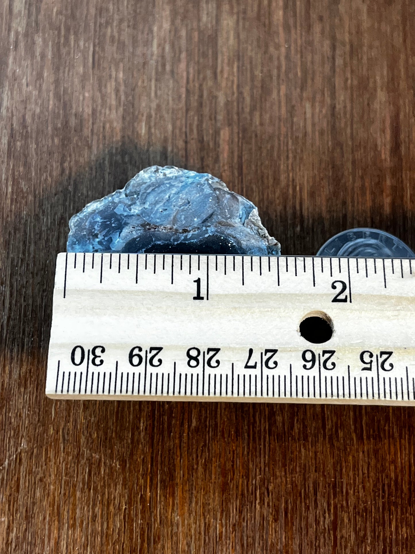 Natural Bluish Gray Crystal Filled Geode