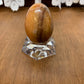 Brown Polished Marbled Color Egg With Stand