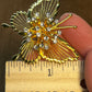 Vintage Gold Tone & Rhinestone Monet Butterfly Brooch