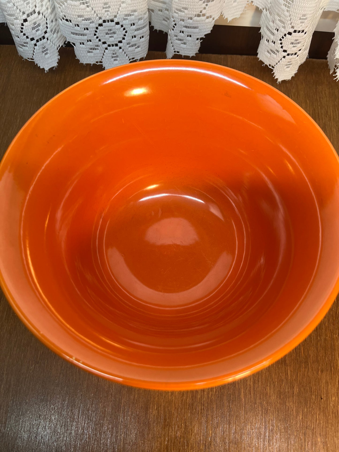 Vintage Hall Radiant Ware Atomic Orange Mixing Bowl