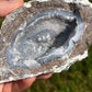 Natural Sparkling Blue Crystal Filled Geode