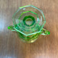 Vintage Uranium Indiana Glass Tea Room Cream And Sugar Set