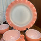 Vintage 1950’s Crinoline Hazel Atlas Pink Ruffled 12 Piece Dinning Set