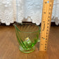 Vintage Spiral Uranium Glass Cream And Sugar Set