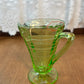 Vintage Clear Uranium Glass Creamer