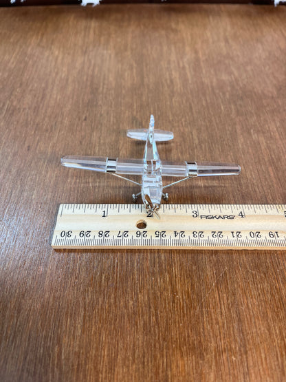 Collectible Clear Airplane Figurine