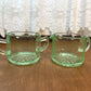 Vintage Uranium Glass Cream And Sugar Set