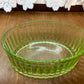 Vintage Uranium Glass Oval Ribbed Dish