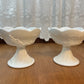 Vintage Set Of Two Milk Glass Grape Harvest Candle Holders