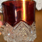 Vintage Collectible Ruby Stained Sandusky, Ohio Souvenir Glass