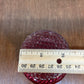 Vintage Red And Clear Diamond Pattern Art Glass Top Hat