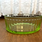 Vintage Uranium Glass Oval Ribbed Dish