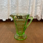 Vintage Clear Uranium Glass Creamer