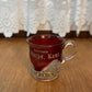 Vintage Collectible Ruby Stained La Harpe, Kansas Souvenir Glass